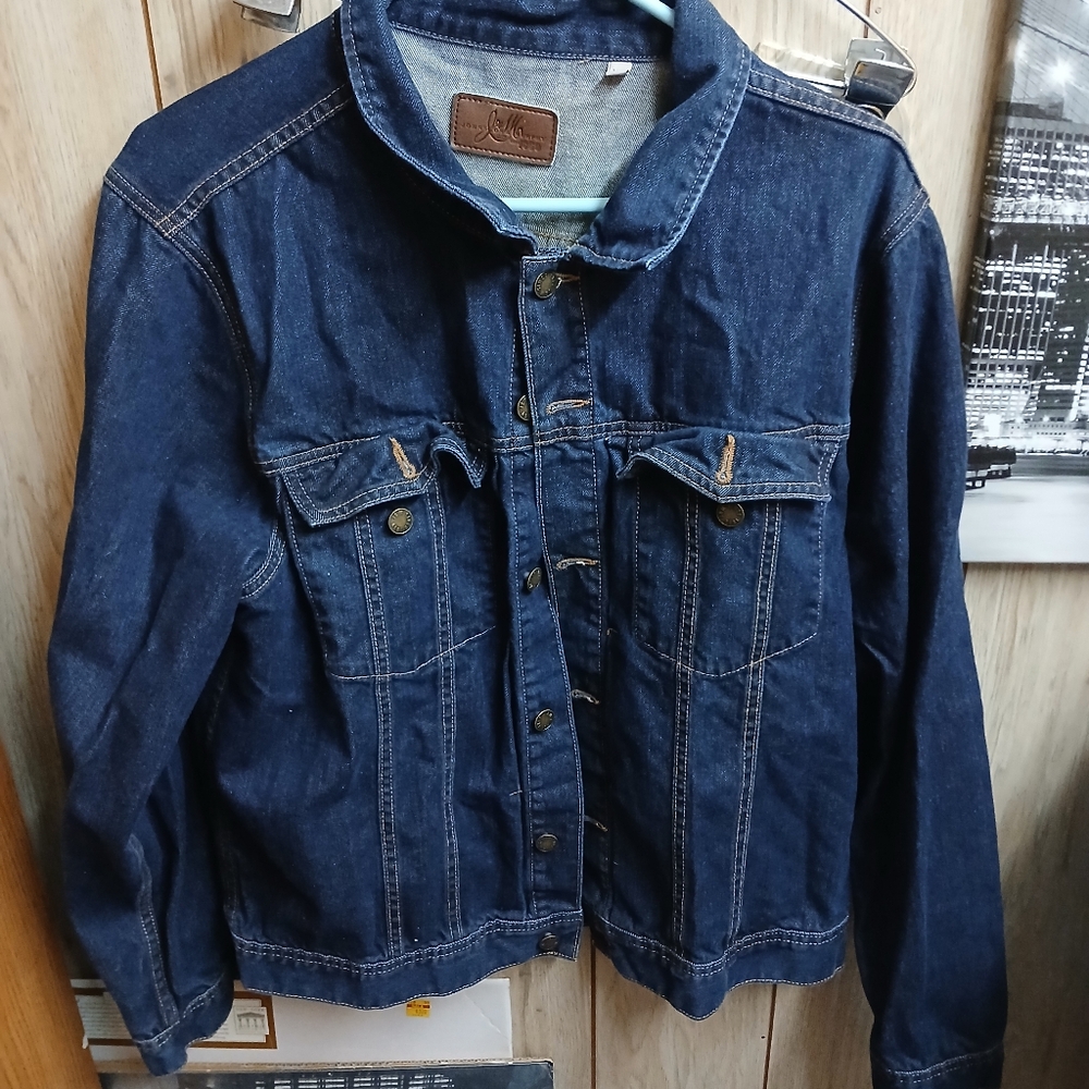 Johnstons an Murphys Blue Jean Jacket Mens 2XL Classic Coat